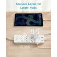thumbnail image 5 of Anker Power Strip with 3 USB Ports, Surge Protector (2100J-5ft), 12 Outlets with 2 USB-A Ports and 1 USB-C Port,Flat Plug, Compatible with iPhone 16/16 Pro/16 Pro Max, for Home,Office, TUV Listed, 5 of 7