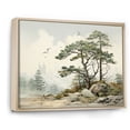 thumbnail image 2 of Designart "Pine Tree euphony Of II" Floral Floater Framed Canvas Art Print, 2 of 7