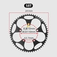thumbnail image 4 of GLFILL Road Bike Single Chainwheel 110BCD 5 Bolts 50T-58T Narrow Wide Tooth Chainring, 4 of 8