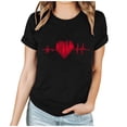 thumbnail image 2 of EchfiProm Womens Valentine Day T shirts Love Heart Graphic Tee Valentine Casual Cute Shirts for Wife Short Sleeve, 2 of 7