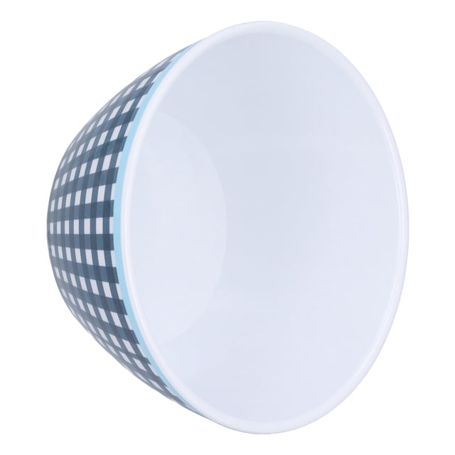 Salad Bowl Thickened Snack Dessert Cake Bowl Beautiful Practical Dinnerware for Baking Table Decoration Blue Grid Bowl