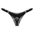 thumbnail image 4 of Calzoncillos de látex Wetlook para mujer, ropa interior de cintura baja con superficie lisa, Color sólido, hebilla en forma de corazón suave, bragas sexis brillantes, 4 of 5