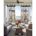 thumbnail image 4 of Easter Gnomes Blackout Curtains 45 Inches Long, Eggs Bunny Spring Daisy Flower Farmhouse Plaid Thermal Insulated Black Out Curtains, Darkening Window Curtain for Bedroom Living Room 52"x45" 2 Panels, 4 of 9