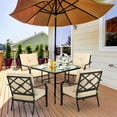 thumbnail image 4 of Patiojoy Set of 2 Patio Dining Chairs Outdoor Armchairs w/Padded Cushions for Backyard Garden Balcony, 4 of 10