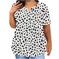 thumbnail image 1 of Économies en Liquidation! BEFOKA T-Shirt Grande Taille pour Femmes, Blouse Décontractée d'Été pour Femmes, T-Shirt à Manches Courtes Imprimé Col Rond Ample pour Femmes, 1 of 4