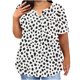 thumbnail image 1 of Fiudx Ofertas Flash Artículos En Oferta Camiseta Holgada de Manga Corta con Cuello Redondo y Estampado Informal Grande para Mujer, 1 of 5