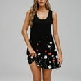 thumbnail image 6 of Black Ladies Midi Knee High Dresses Floral Print Loose Fit Dresses for Juniors Sleeveless Boat Neck Spandex Brunch Fall Summer Dresses 2025 Clothing XXL, 6 of 6