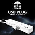thumbnail image 6 of WBM Power Strip With Extension Cord 5.9 ft, 10A Flat Multi Outlet Extender with 2 USB Ports and 1 Type C Plug - 2 Pcs, 6 of 8