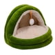 thumbnail image 4 of Cama grande para gatos para gatos de interior, perrera cálida para invierno, tienda de cueva para gatitos con juguete de pelota, cama para dormir para , VERDE, M Yinane cama de gato de peluche, 4 of 8