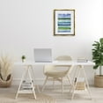 thumbnail image 3 of Stupell Industries Green & Blue Ombre Stripes Abstract Painting Gold Floater Framed Canvas Art Print Wall Art, 17 x 21, 3 of 10