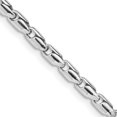 thumbnail image 1 of 14K White Gold Wg Hand Polished 3mm Fancy Link Chain (22 X 3) Made In Peru wlk709-22, 1 of 5