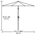 thumbnail image 3 of HOMETRENDS 9 ft. Round Market Patio Umbrella, 3 of 9