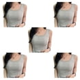 thumbnail image 3 of Qarigey Camiseta sin mangas corta, camisola ancha con almohadilla de cuello cuadrado, camiseta corta de moda de verano, chaleco sin mangas para Type2 NO2, 3 of 3