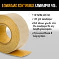thumbnail image 4 of Dura-Gold Premium - 100 Grit Gold - Hook & Loop Backing Longboard Continuous Sandpaper Roll, 2-3/4" Wide, 12 Yards Long - For Auto & Woodworking Air File Long Board Sanders, Hand Sanding Blocks, 4 of 6