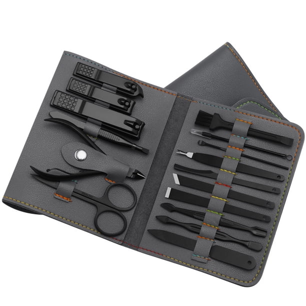 16pcs Kit de Aseo de Uñas MABOTO Cortador de Uñas Recortador de Orejas