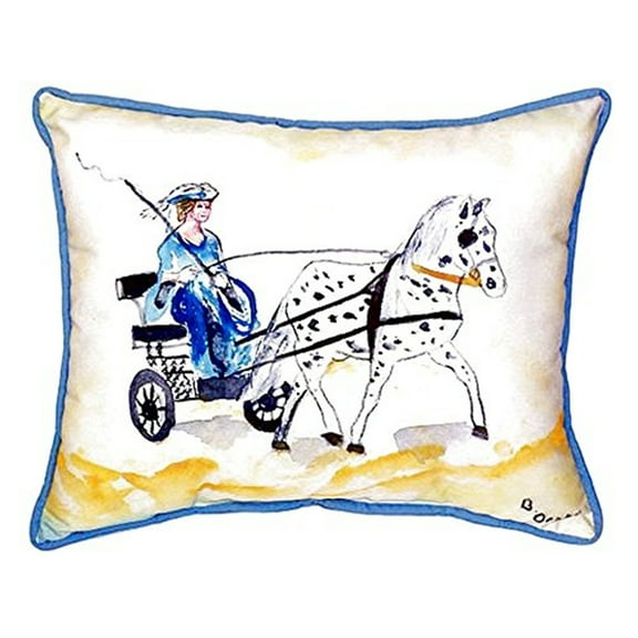 Betsy Drake SN516 11 x 14 in. Carriage & Horse Small Indoor & Outdoor Pillow