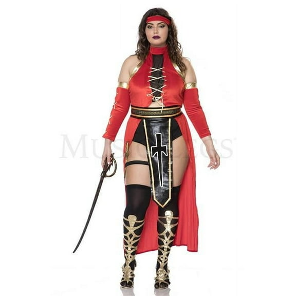 Sky Hosiery 71180Q-1X-2X Womens Ancient Warrior Costume, Multi Color - 1X & 2X - 6 Piece