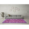 thumbnail image 3 of Ahgly Company Indoor Round Abstract Pink Modern Area Rugs, 5' Round, 3 of 4