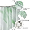 Green Marble Stall Shower Curtain, Light Green Mix White Ombre Modern