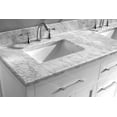 thumbnail image 5 of Caroline 60" Double Bath Vanity in White with White Marble Top and Square Sinks, 5 of 5