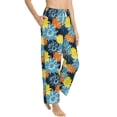 thumbnail image 2 of Uemuo Sunflowers Pattern Women's Wide Leg Palazzo Lounge Pants with Pockets Light Weight Loose Comfy Casual Pajama Pants-XX-Large, 2 of 9