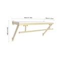 thumbnail image 3 of Miumaeov Wall Mount Garment Rack Gold Iron Clothes Hanging Rod For Living Room Bedroom, 3 of 10