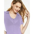 thumbnail image 6 of SSLR V Neck T Shirts for Women Short Sleeve tshirts Summer Tops Ribbed Tee Shirts, 6 of 8