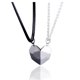 thumbnail image 3 of Collar con imán para amantes, colgante de piedra de los deseos, cadena de clavícula con forma de corazón y corazón roto, 3 of 6