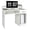 White, variant on Bennium Computer Desk with Hutch, Home Office Desk with Drawer, Adjustable Shelf & Keyboard Tray, Study Writing Desk, Executive Workstation for Living Room, Bedroom & Study (White)