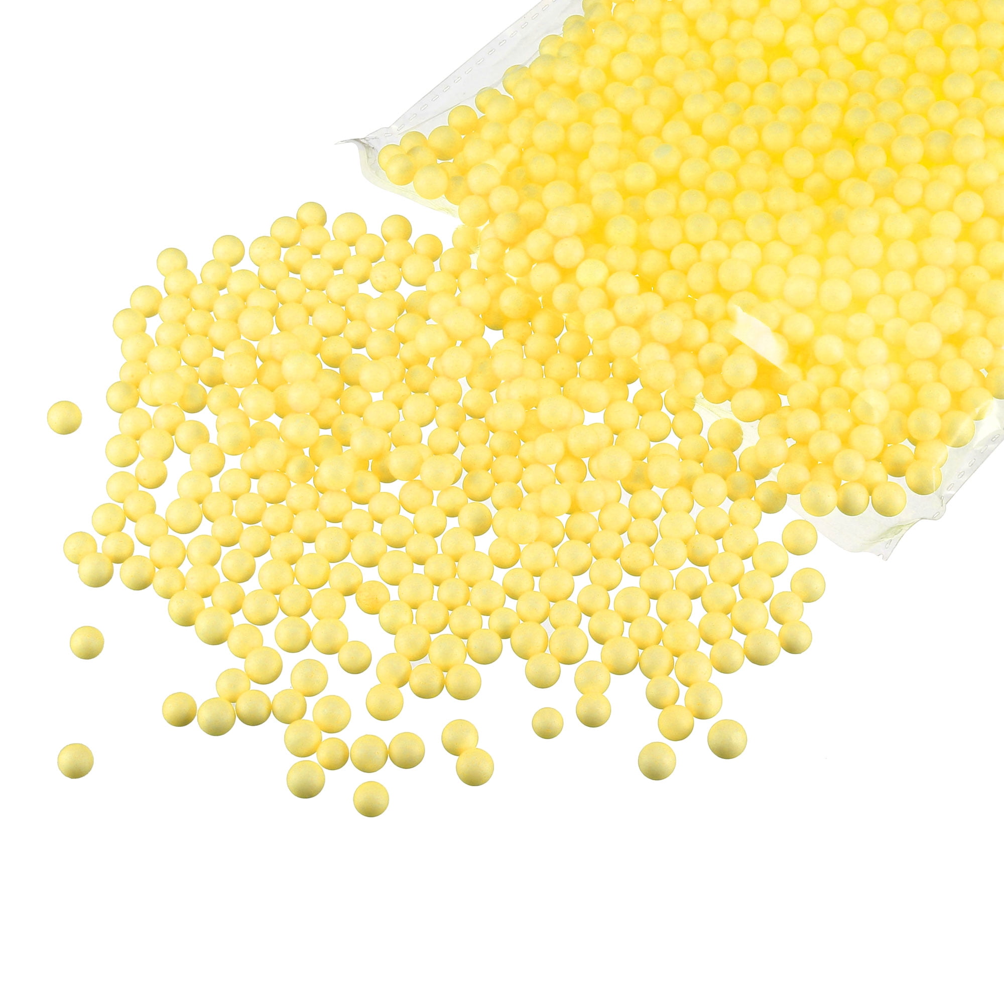 Uxcell 0.1 Light Yellow Mini Polystyrene Foam Beads Ball for Crafts  Fillings 1 Pack