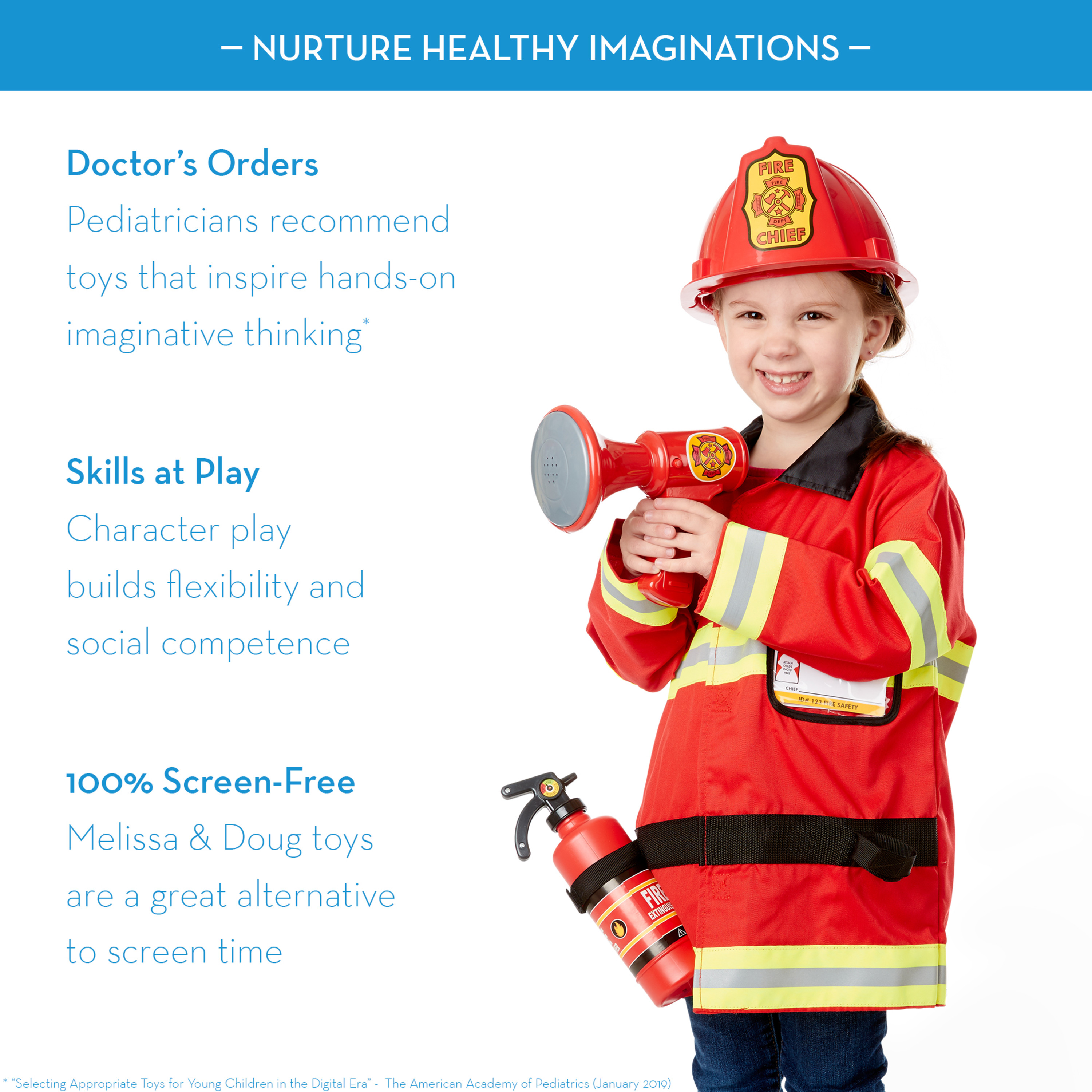 Melissa & Doug Fire Chief Role Play Costume Set, 6-Piece photo 8