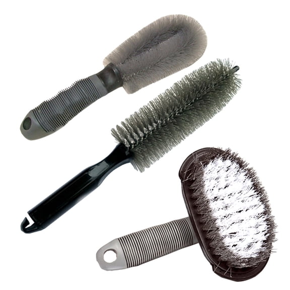landege 3pcs Cleaning Wheel Rim Tire Detail Brush Wash for Cars Motorcycles Bicycles