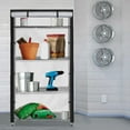 thumbnail image 3 of Chendee Housse pour Étagère Grillagée, Housse Robuste 420D Imperméable et Antipoussière pour Unités d'Étagères Autoportantes, 92*46*183 cm, 3 of 8