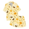 thumbnail image 1 of Girls' Festival Printed Silk Imitation Pajama Short Sleeve Set, 1 of 4