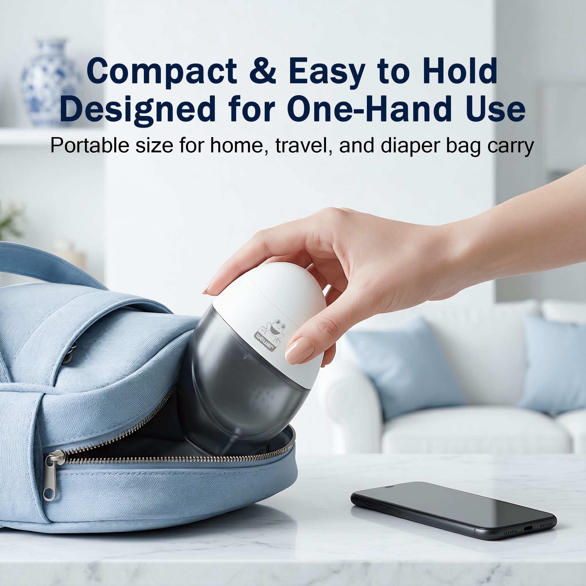 WOWER Rechargeable Electric Portable Bidet for Women, Handheld Travel Bidet Sprayer with 300mL Water Tank, USB Charging, 2 Adjustable Spray Modes