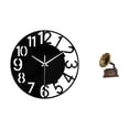 thumbnail image 1 of Reloj De Pared De Resina Acrílica, Escultura Vintage Decorativa, Silencioso, Fácil De Leer, Redondo, Figura Ornamental Para El Hogar O La Oficina., 1 of 8