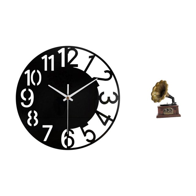 Reloj De Pared De Resina Acrílica, Escultura Vintage Decorativa, Silencioso, Fácil De Leer, Redondo, Figura Ornamental Para El Hogar O La Oficina.