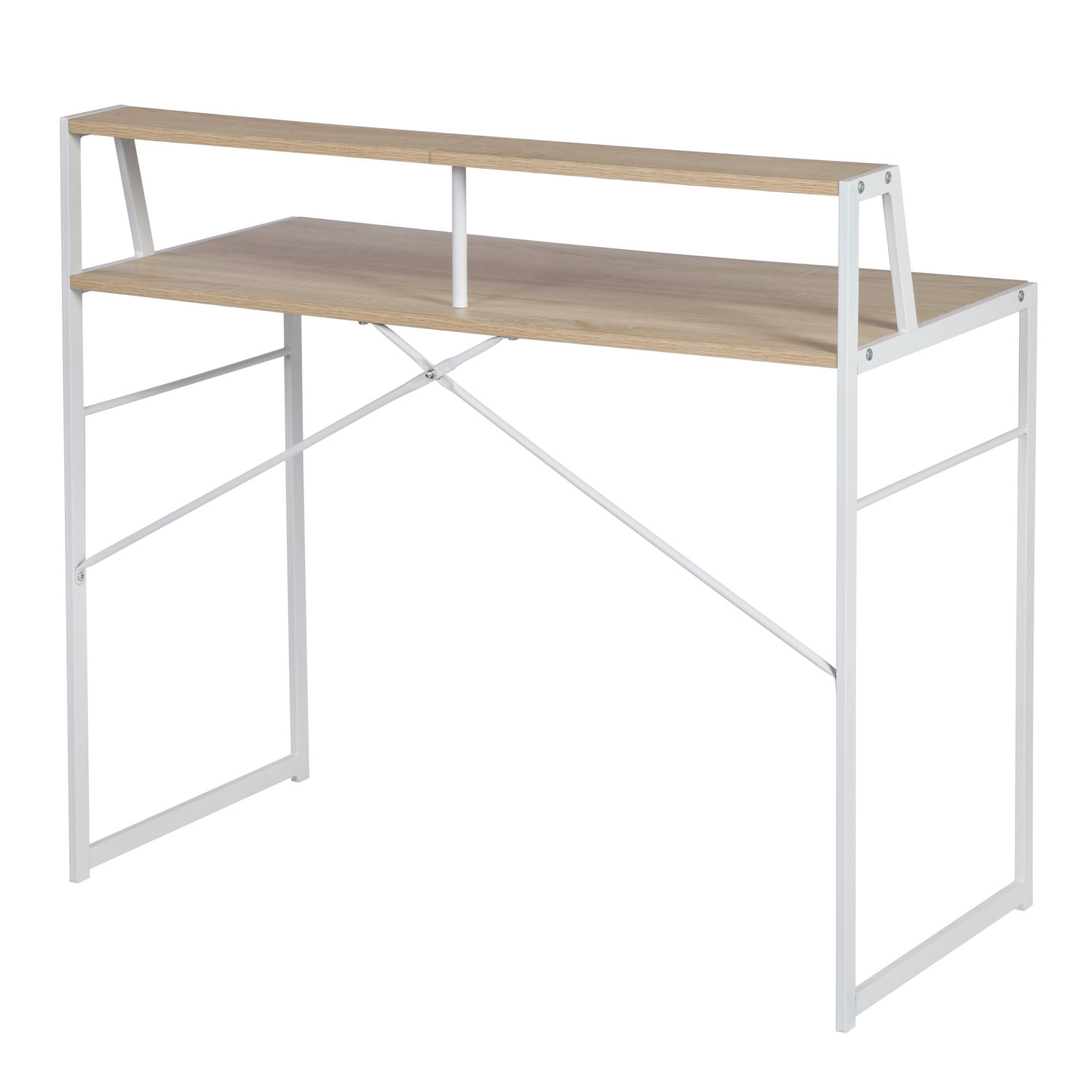 Kepooman Computer Desk, Home Office Writing Desk, Laptop Study Table Workstation, Retro Industrial Design, Stable Metal Frame, Wood Color Kepooman Computer Desk, Home Office Writing Desk, Laptop Study Table Workstation, Retro Industrial Design, Stable Metal Frame, Wood Color