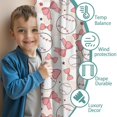 thumbnail image 3 of Blackout Kids Curtains,Pink Baseballs with Bows Pattern Childrens Insulated Curtains Set Of 2,Bedroom Essentials,Toddler Room Decor 42"x63", 3 of 5