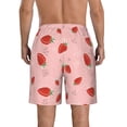 thumbnail image 3 of Kdxio Cute Strawberry C Pattern Mens Casual Shorts - Drawstring Summer Beach Sports Shorts for Men, 3 of 9