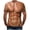 Coffee, variant on WREESH Fitness-Tops 3D Printed T-Shirts Men's Round Neck Short Sleeve Muscular Man Design Coffee