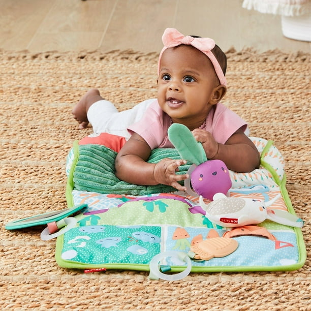 Skip Hop Farmstand Baby Tummy Time Playmat with Built-in Pillow