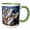 Green/White, variant on 3drose, American White Pelicans Birds, Oregon, Usa - Us38 Mhe0088 - Michel Hersen, 11oz Two-tone Red Mug