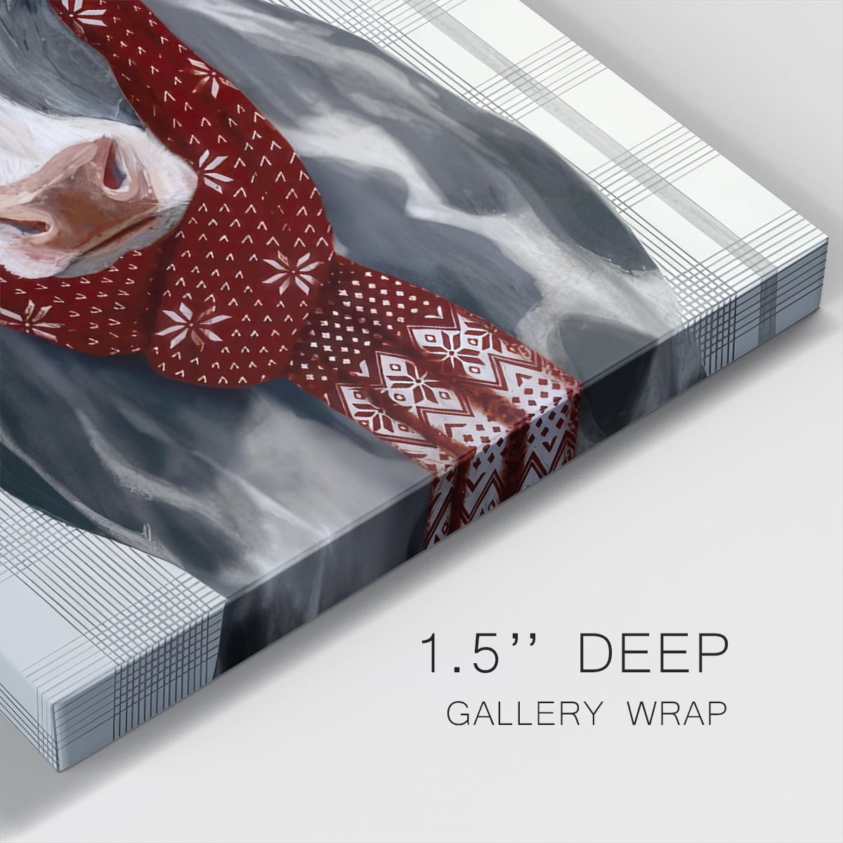 Yuletide Cow II- Gallery Wrapped Canvas