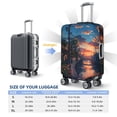 thumbnail image 4 of Susaid Twilight Canal Reflection Print Elastic Washable Suitcase Cover with Hidden Zipper, Fits 18-32 Inch Luggage for Protection During Travel-X-Large, 4 of 7