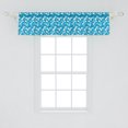 thumbnail image 2 of Ambesonne Floral Valance Pack of 2, Blossoming Magnolia Branches, 54"X12", Sky Blue Indigo and White, 2 of 3
