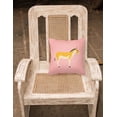 thumbnail image 2 of Carolines Treasures BB7854PW1818 Turkmenian Kulan Donkey Pink Check Fabric Decorative Pillow, 18 x 18 in., 2 of 2