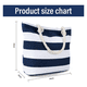 thumbnail image 2 of Bolsa De Playa con Rayas Para Mujer Malubero  Azul Marino con Blanco, 2 of 5