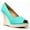 Mint Suede PU, variant on Qupid TALEN-265 Peep Toe Canvas Wedge Heel Sandals