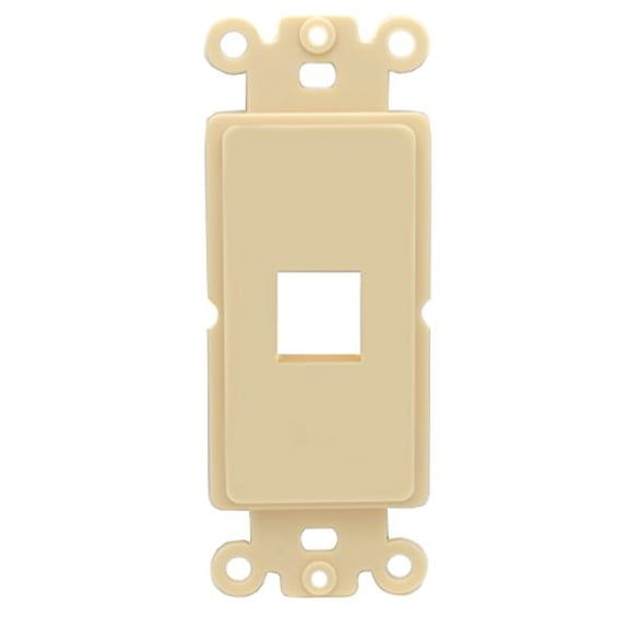 RiteAV Ivory Blank 1 Port Modular Insert for Keystone Jacks